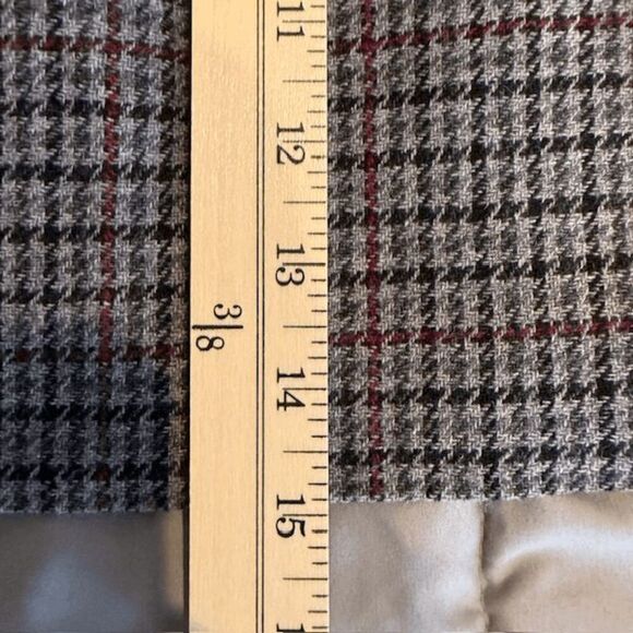 NWT ZARA Houndstooth Mini Skirt Side Zip Black Gray Red Size Small - Picture 12 of 13